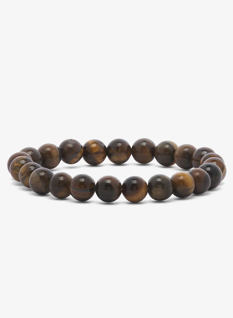 Seventy Five Multi-Layer Beaded and Leather Bracelet